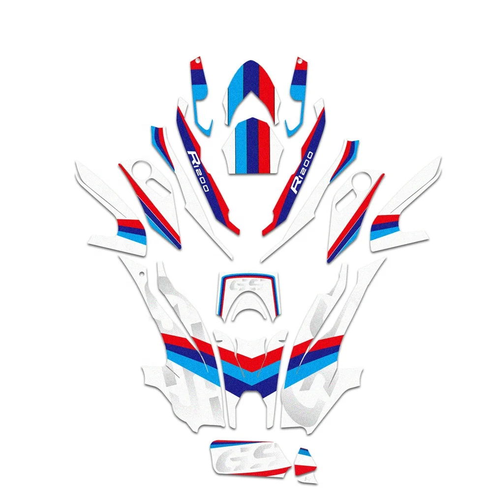 For BMW R1200GS LC R 1200GS Motorcycle Body Fuel Tank Exhaust Pipe Nozzle Sticker One Set Decorative Protection Sticker