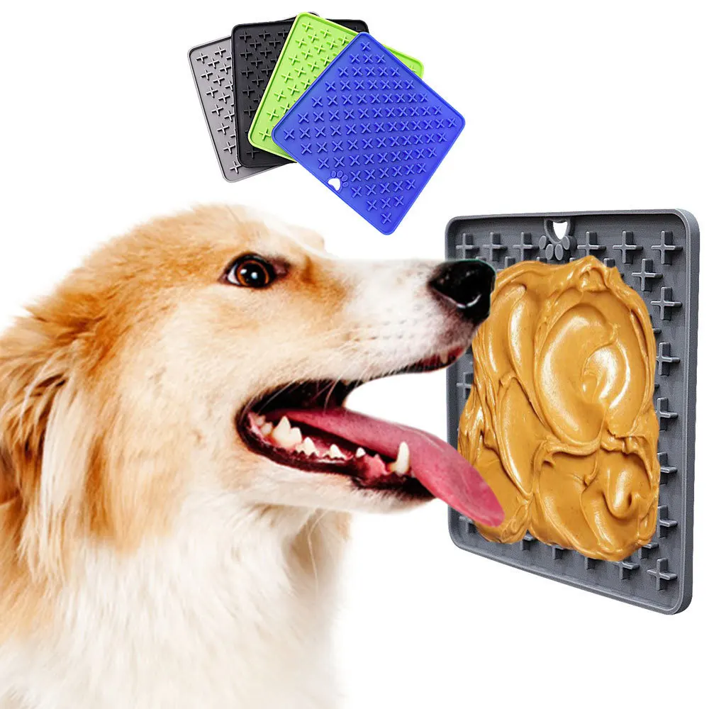 Hot Selling Food Grade Silicone Dog Lick Pad With Super Strong Suction Cup Distraction Dog Lick Mat For Pet