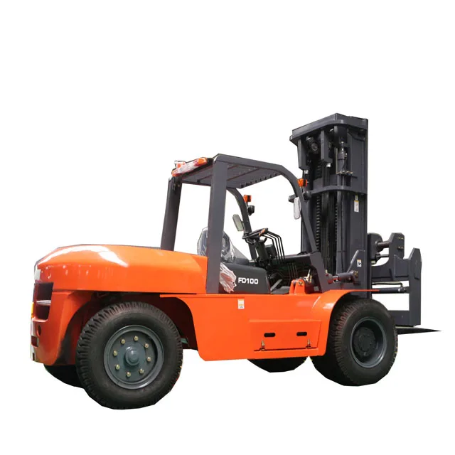 10 ton diesel forklifts container tire  with 2-stage 3 m lifting height and Chinese engine or Japanese engine