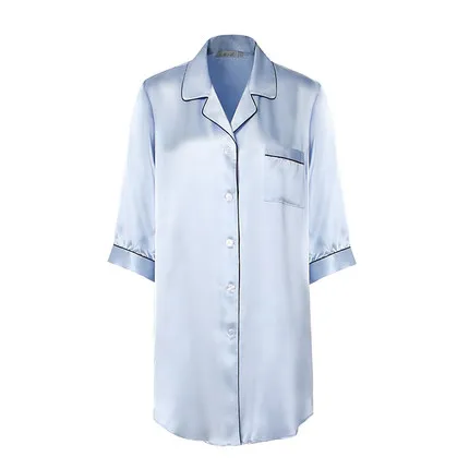 New Style pajamas Silk 100% pure 19mm Fashion Sexy Ladies silk shirt nightdress