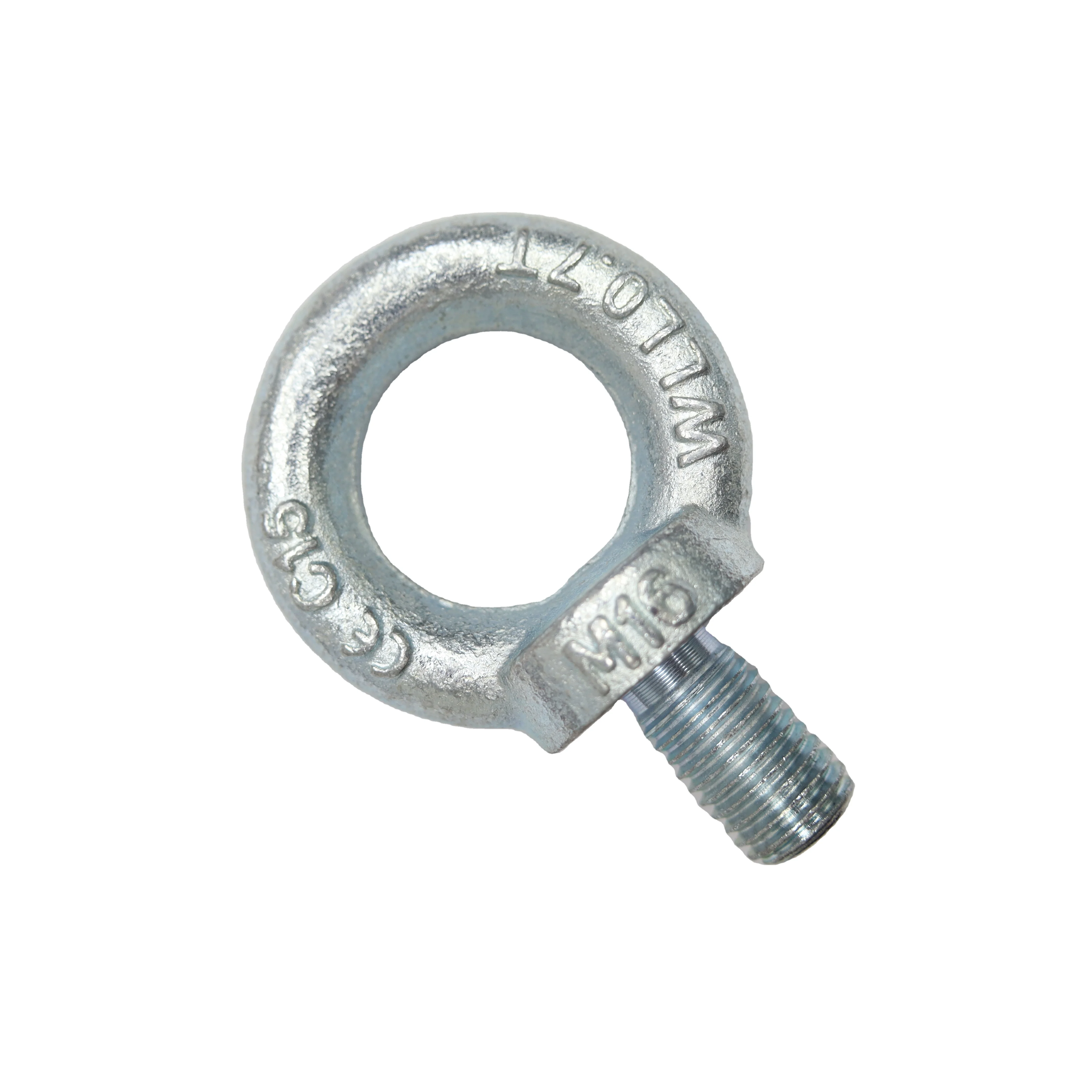 Heavy Duty DIN 580 Standard M16 Metric Size Eye Bolt Galvanized High Tensile Heavy Lifting Shoulder Eye Bolt