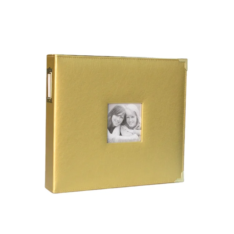 Custom Leather Binder High Quality 3 Rings Cover with Window Album