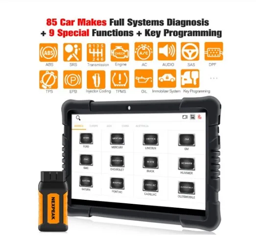  Автомобильный сканер NEXPEAK K1 PRO OBD2 диагностический инструмент для авто ABS подушек безопасности SAS масло DPF EPB сброс ODB2 всех