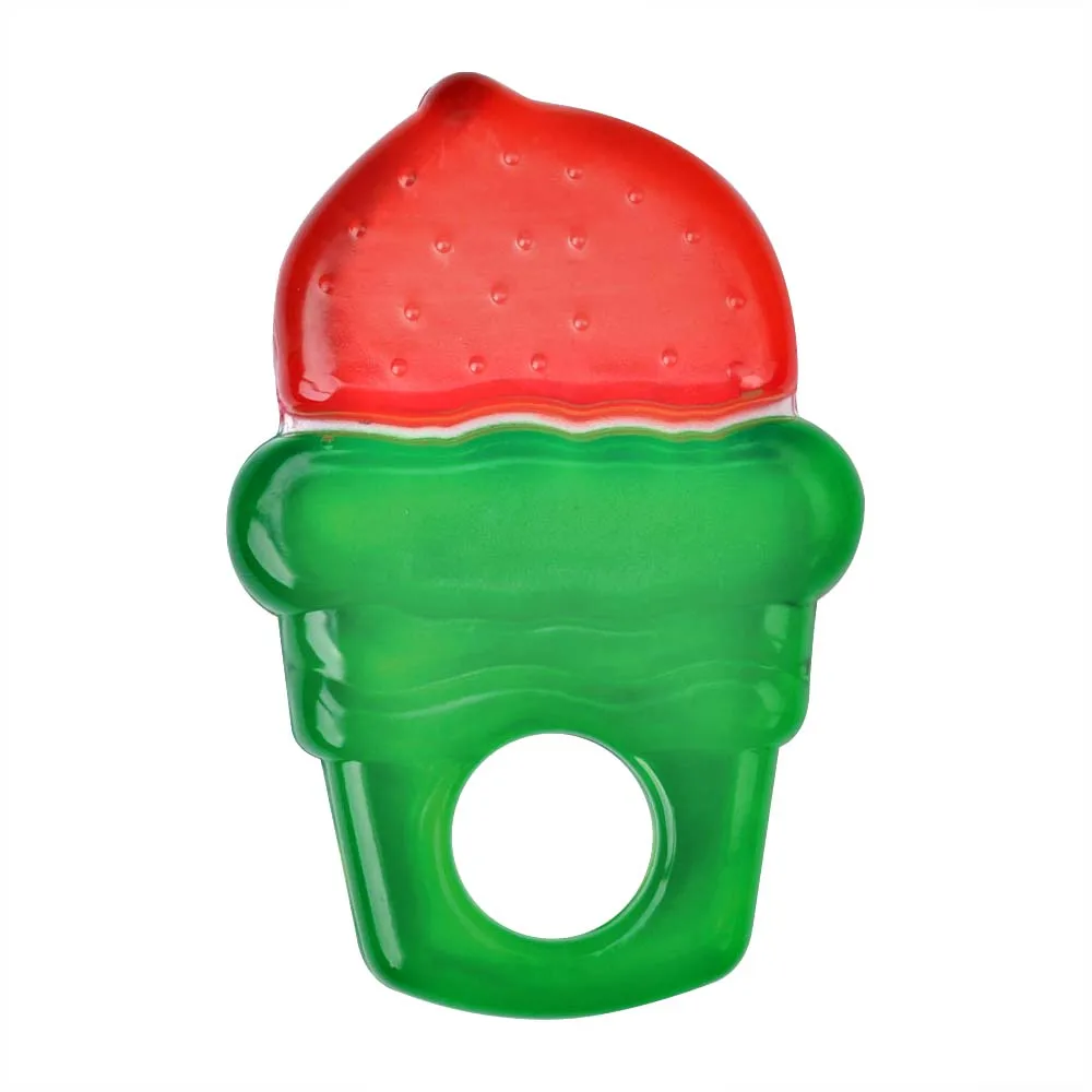 China manufacturer baby soft water filled sensory teether soother for teething babies