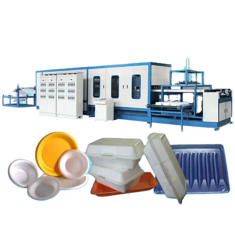disposable ps polystyrene foam tray sheet fast food box forming container making production machine