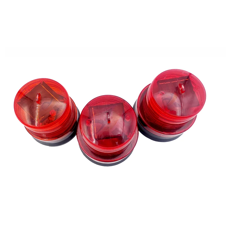 Solar LED Traffic Light Amber Flashing Safety Light Yellow PC Material Traffic Safety Light