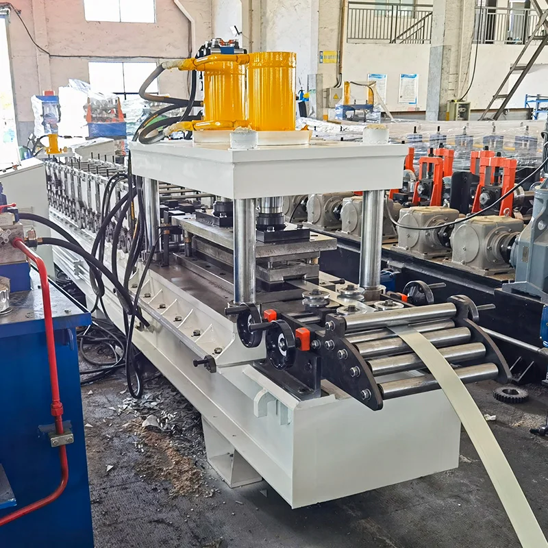 Light Gauge Keel Stud Track Omega Channel Steel Din Rail Roll Forming Machine For Switch Rail