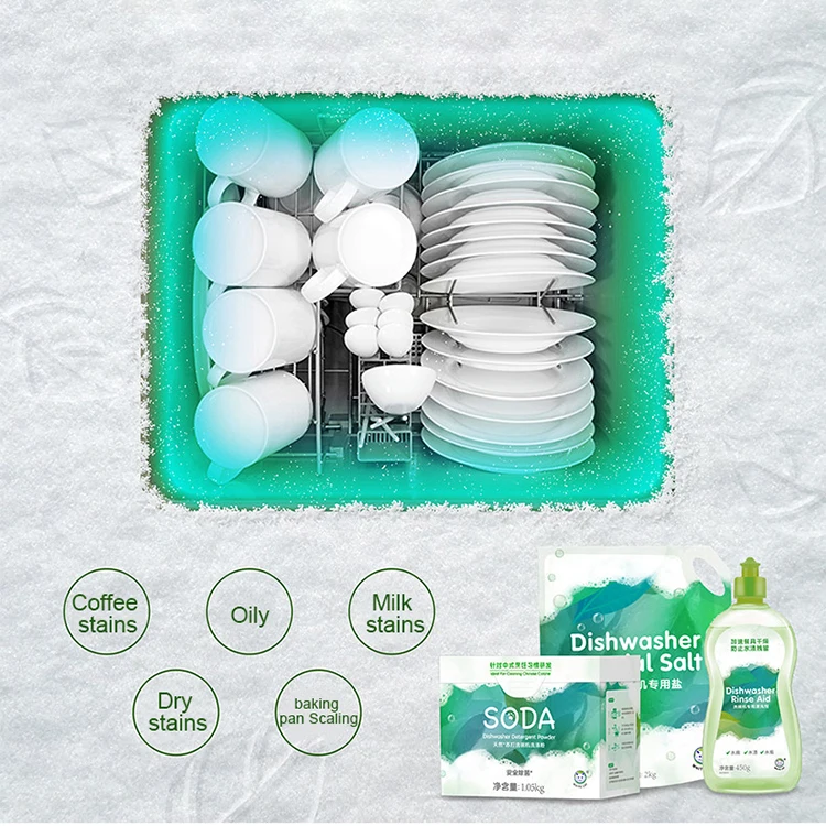 Whitecat Whosale Supplier Commercial Dishwasher Detergent and Rinse Aid Cleaning