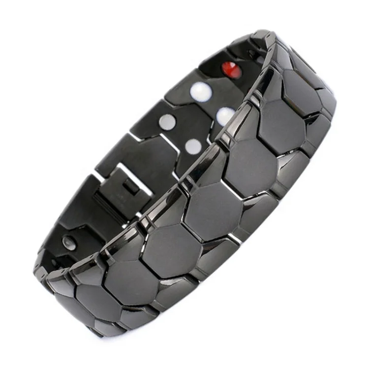 Healthy Bio Elements Energy Stone Health Healing Titanium Magnetic Bracelet for Blood Pressure Control