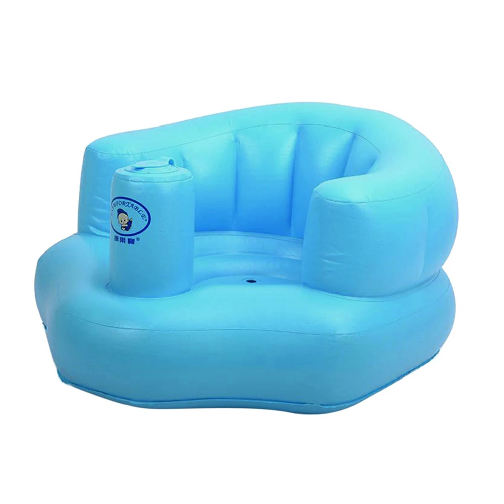 Portable Baby Learning Seat Inflatable Bath Chair PVC Sofa Shower Stool for Playing Eating Bathing Lounging