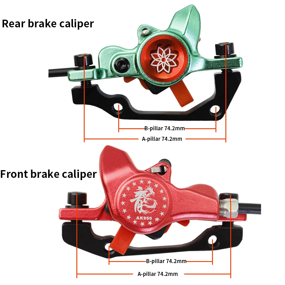 MTB Mountain Bike brake Front Rear Disc Brake 800mm 1400mm Bicycle Hydraulic Oil Disc Brake Set