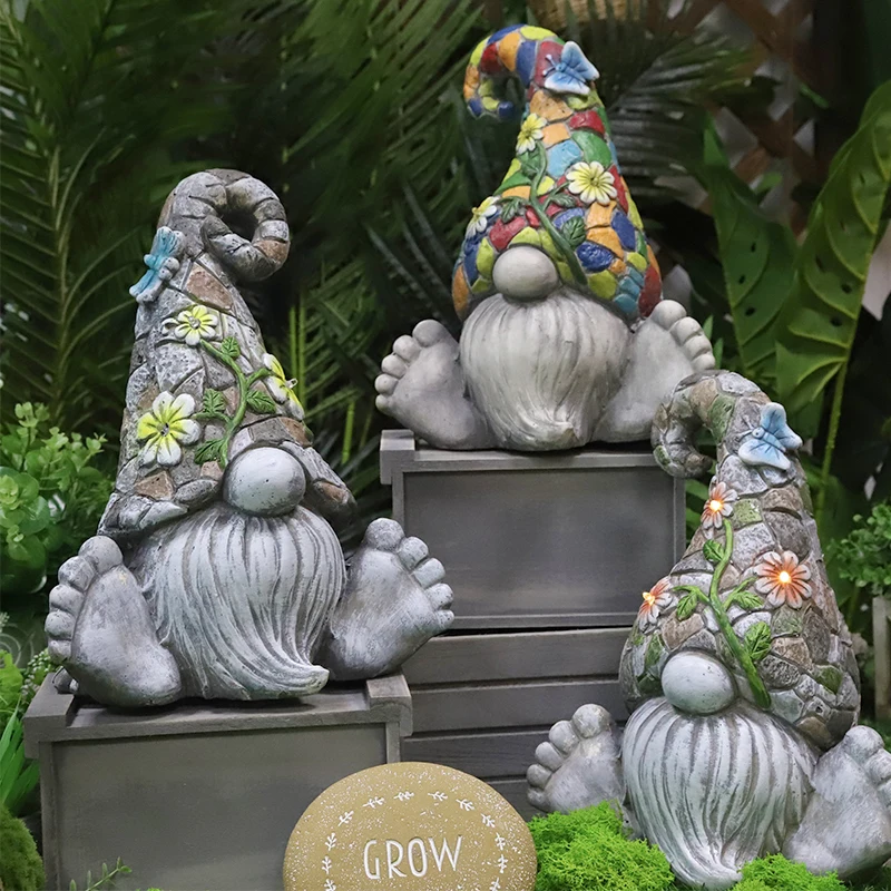 Популярная магниевая Цветочная шляпа Redeco 2022, садовая статуя гнома, милое ремесло с изогнутым углом шляпы