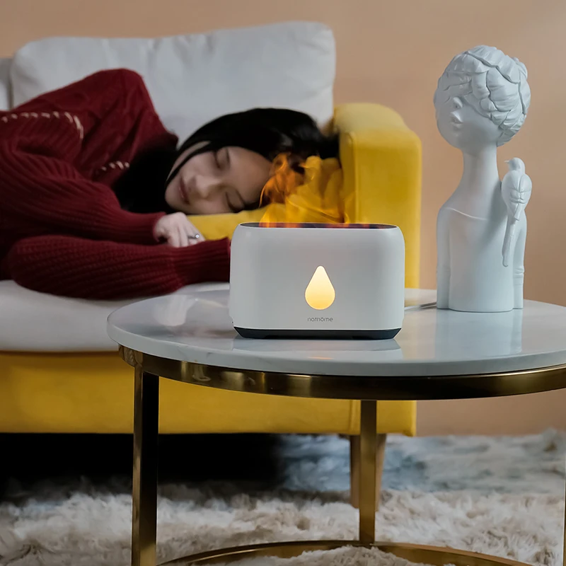 Nathome Trending Products 2021 New Arrivals Home Appliances Mini Remote Control Flame Diffuser Air Humidifier