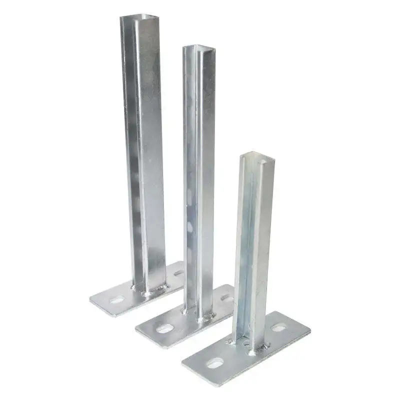420mm Length Zinc Plated Unbraced Wall Brackets Wall Plate Welded on 27x18x1.2mm C Shape Profile for Simplify Fixing