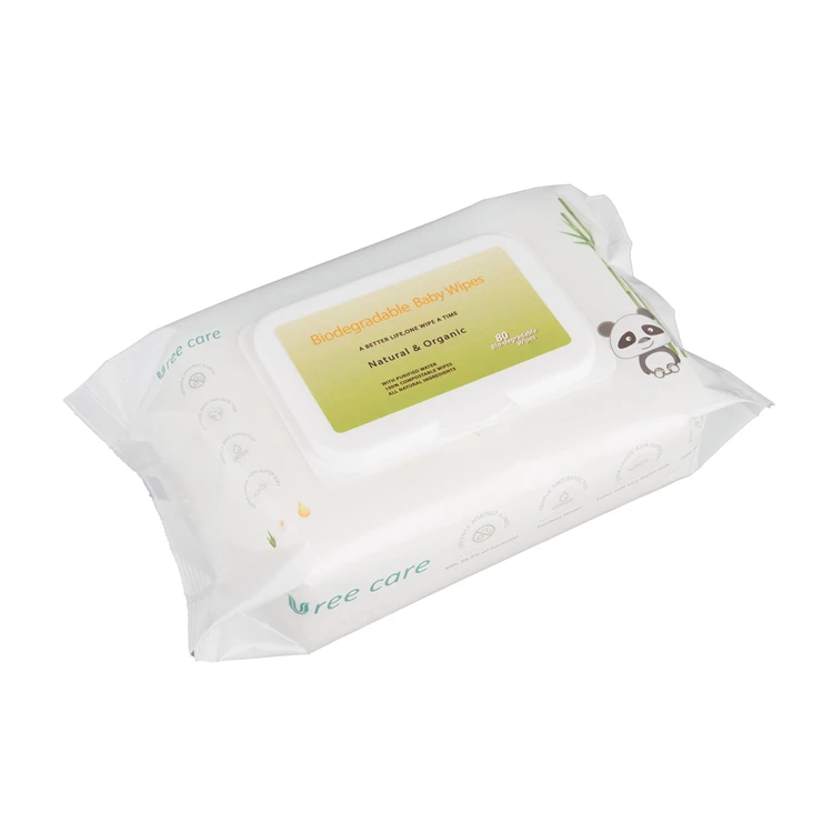 Kids Facial Wet Tissue eco friendly organic pure Baby wet Wipes With Plastic Lid biodegradable wet baby wipes bamboo wet wipes