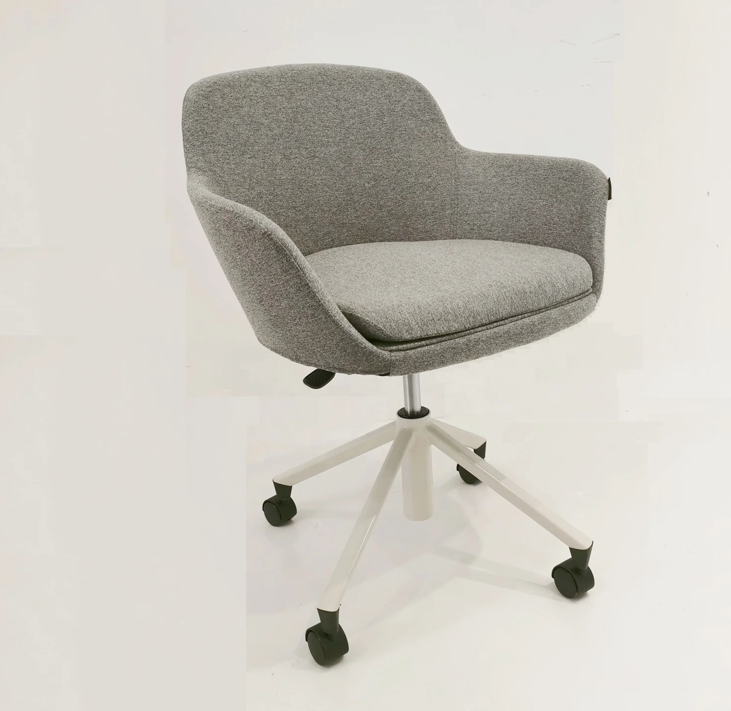 GS-G1860 Modern Adjustable grey warm comfortable fabric Home office swivel chair with 4 star base