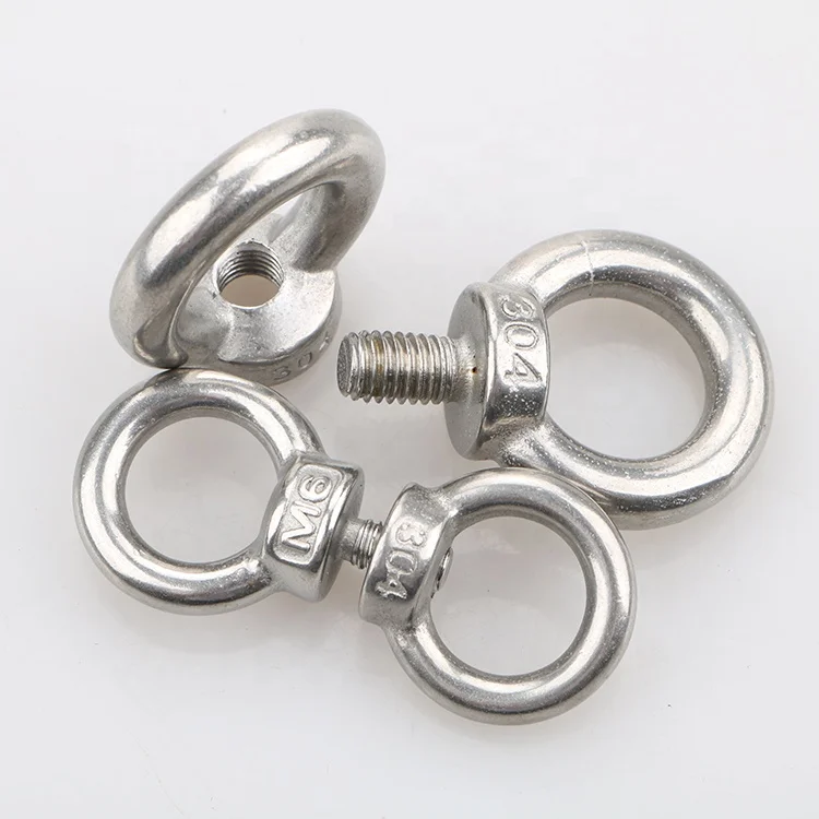 High Quality Stainless Steel 304 316 Lag Threaded Eye Bolt for Industry Machine