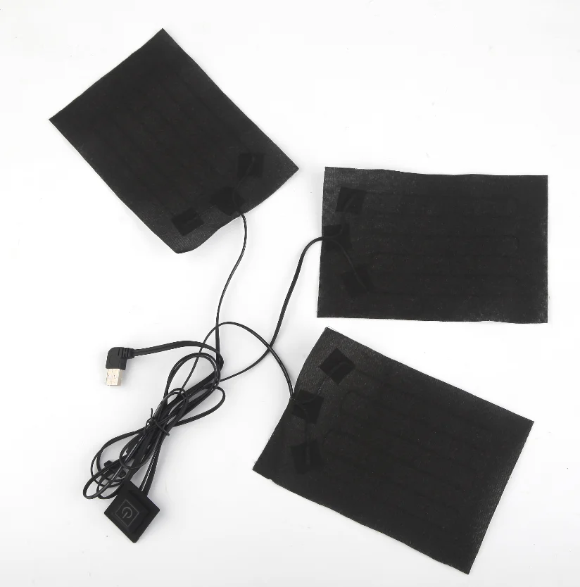 heating elements on 5V with USB for textile applications