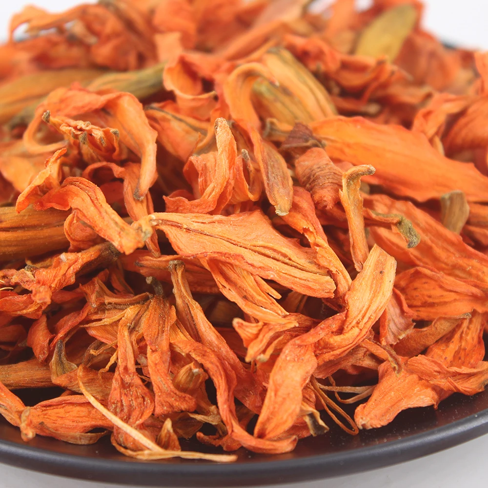 Wholesale Natural Chinese Loose Chinese Herba Tea  Orange Dried Easter Lily Flower Herbal Tea in Bags