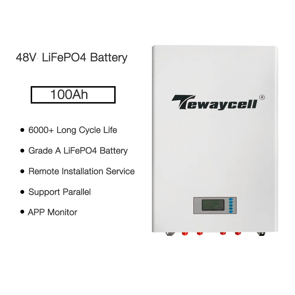 APP Monitor Wall Mounted 48v 100ah 5kwh Home Power Storage Solar Energy System Batteries