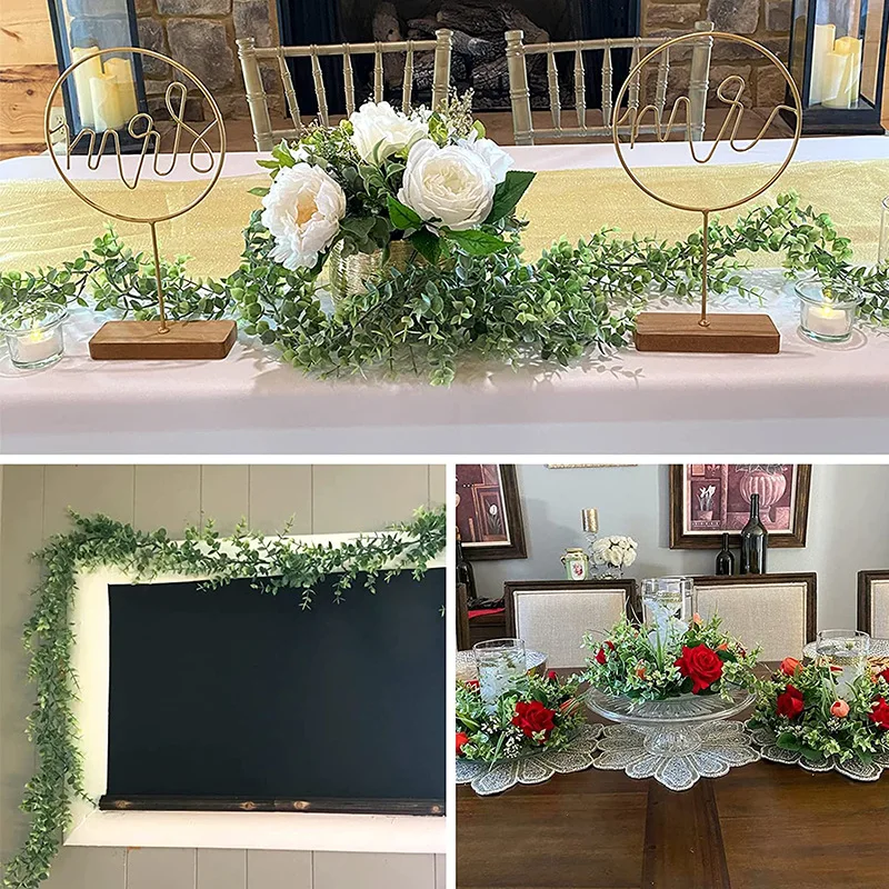 Artificial Greenery Artificial Eucalyptus Garland Vine 1.8m Eucalyptus Home Decoration Wall Hanging Plants