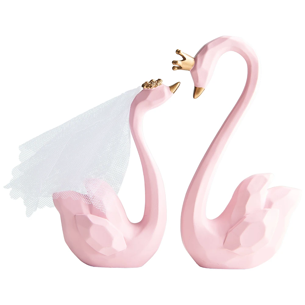 Nordic resin swan model crafts wedding gift creative decoration home decoration