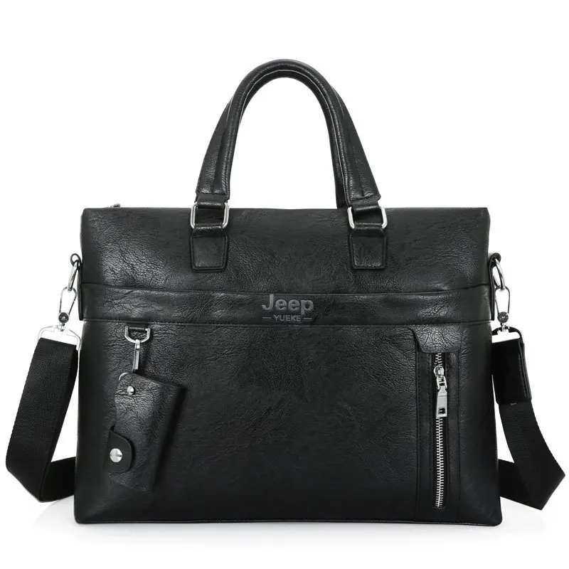 New Good quality simple design good quality PU leather business travel laptop bag sling handbag bag with key case bag