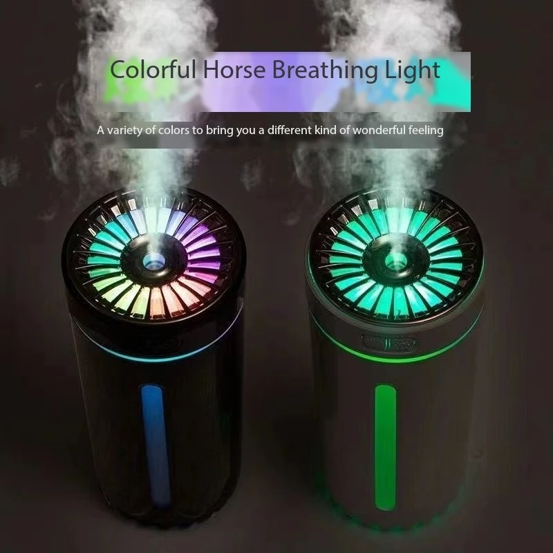 New small fog volume mute rechargeable  portable USB car household colorful night light air humidifier purifier
