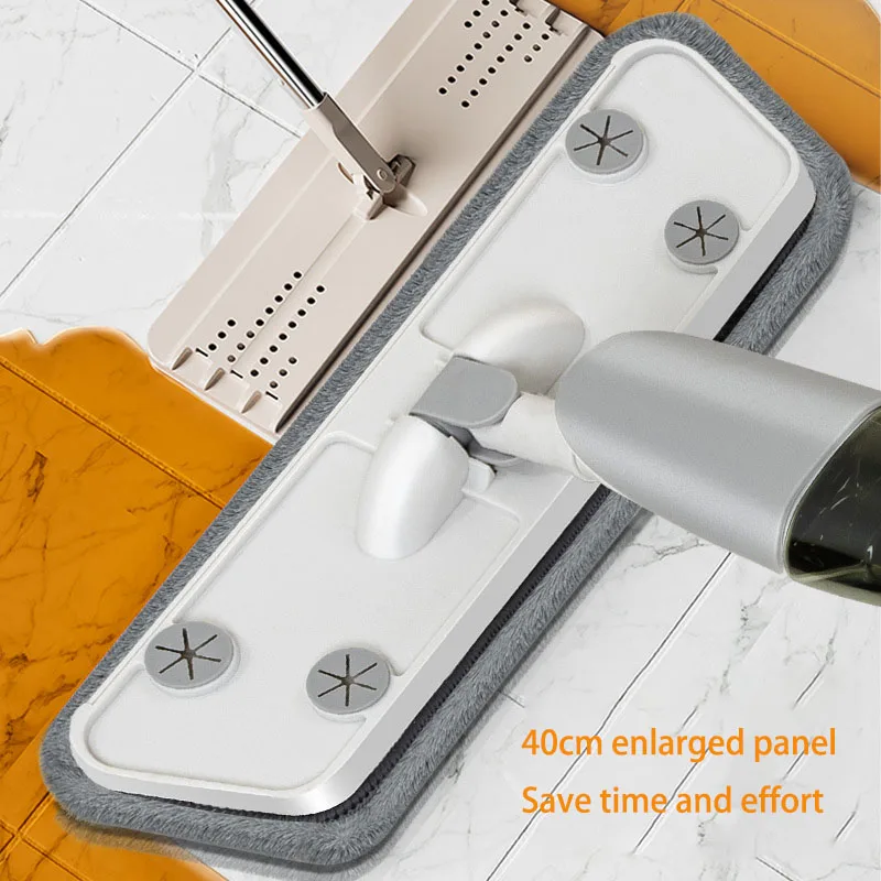 Mops for Floor Cleaning, Microfiber Spray Mop with 300ml Refillable Bottle and 2 Replacement Pads Dry Wet Floor Mop