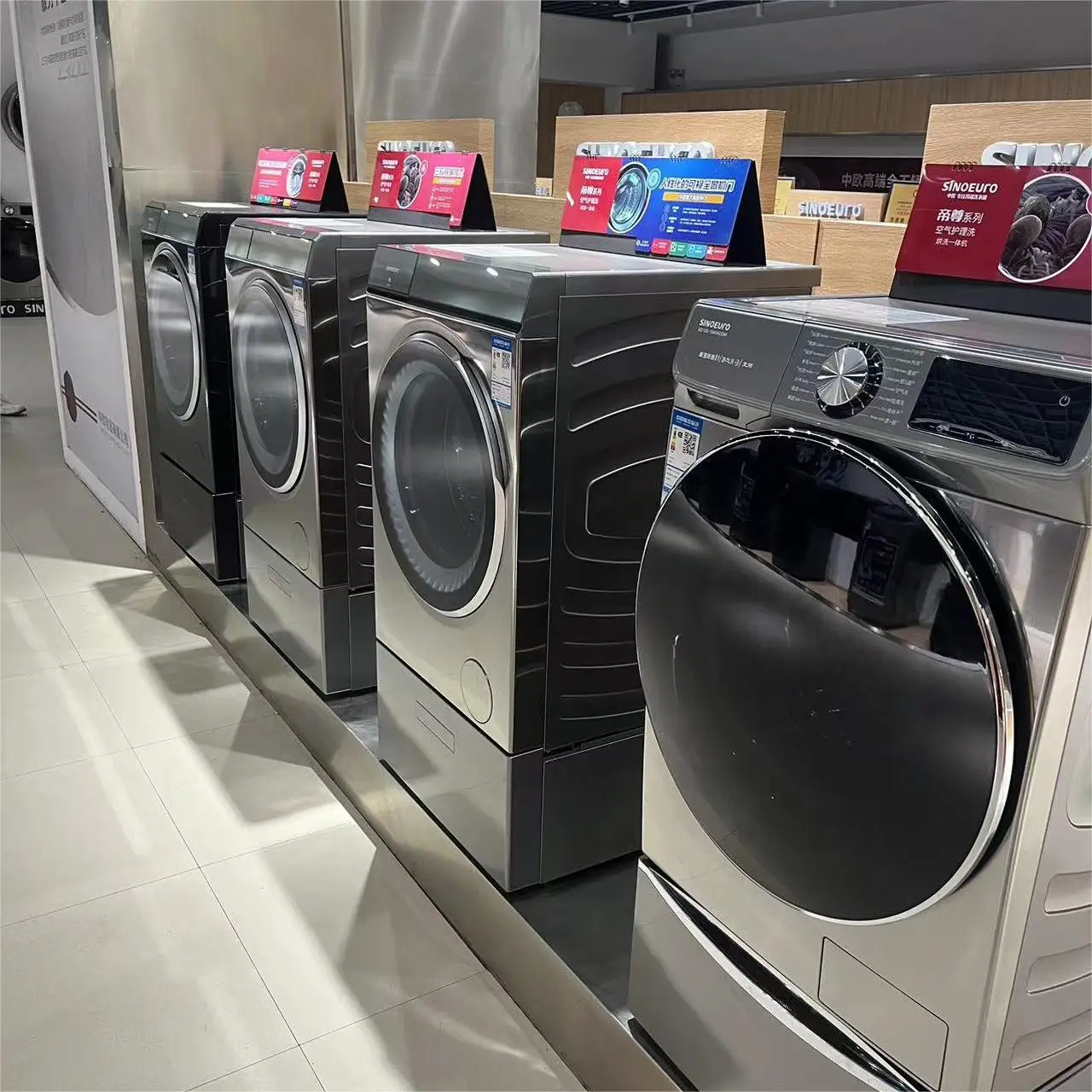 8kg 2-in-1 washer and dryer combination automatic front loading washer can be customized