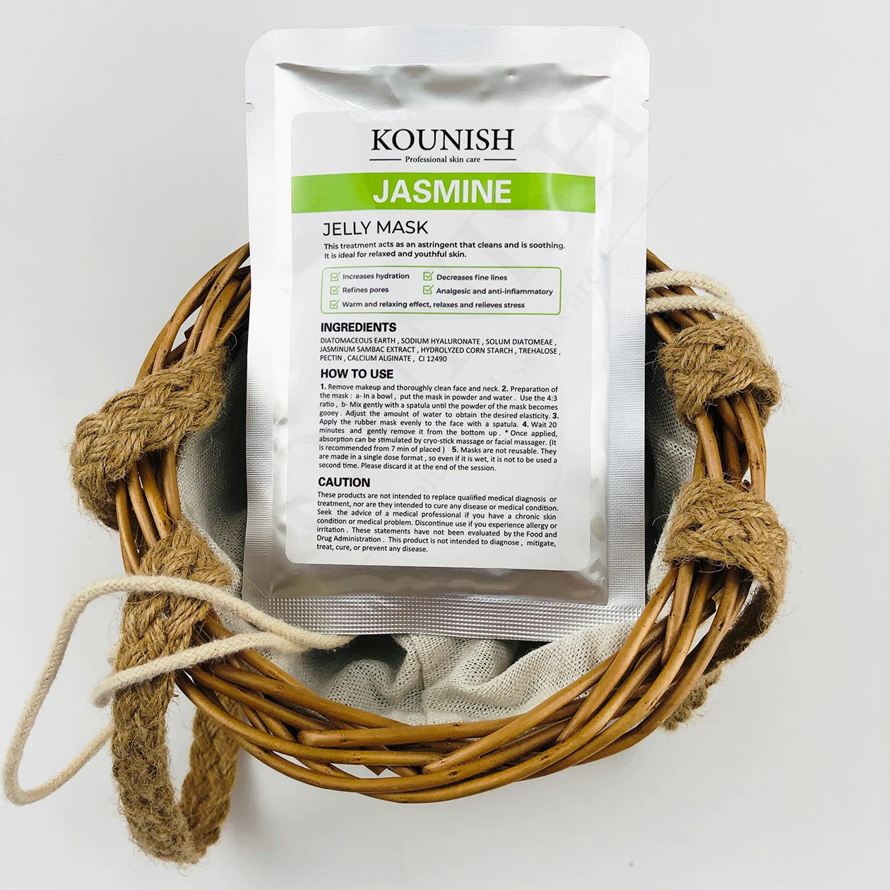 
Beauty Korean 100%pure Natural Antioxidant Anti-wrinkle Facial Care Jasmine jelly powder mask 