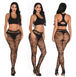 Hot selling high quality sexy fishnet stockings women dancing thin pantyhose tights