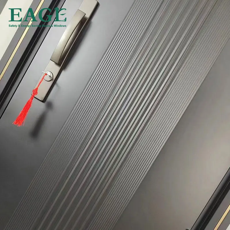 Factory design exterior safety steel doors for home stainless steel glass door dealer sales