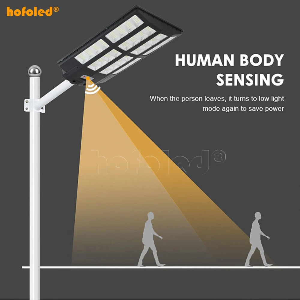 3000W 2000W 1000W Remote Control Solar Powered Garden Lamp Road Lighting Dusk to Dark Solar Street Lights Outdoor
