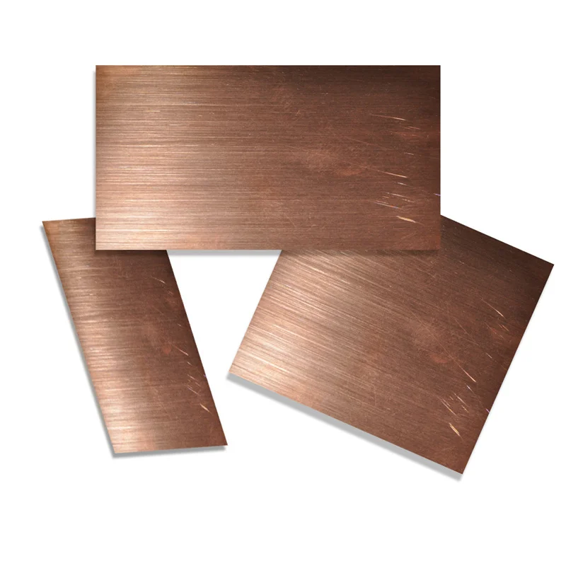 Excellent Weldability Copper Sheet 200X100 Cm Surface Easy Coating 7N 22 Gauge Copper Sheet Metal for Antennas