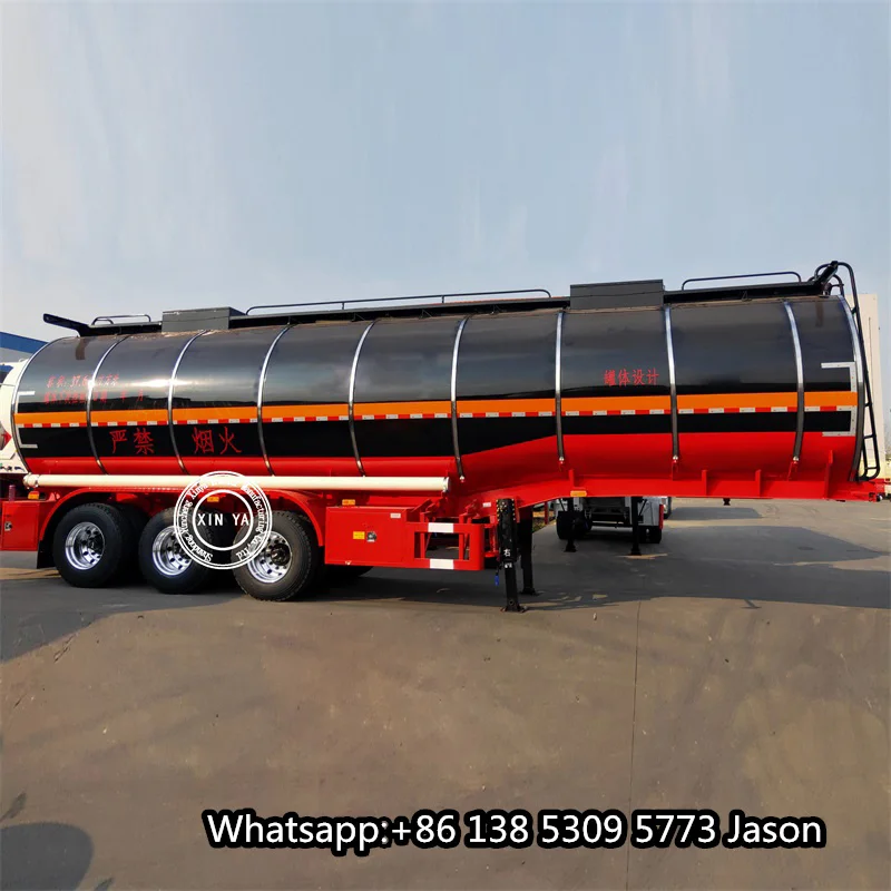 3 axles insulation liquid asphalt bitumen wax heated transport tank semi trailer for sale