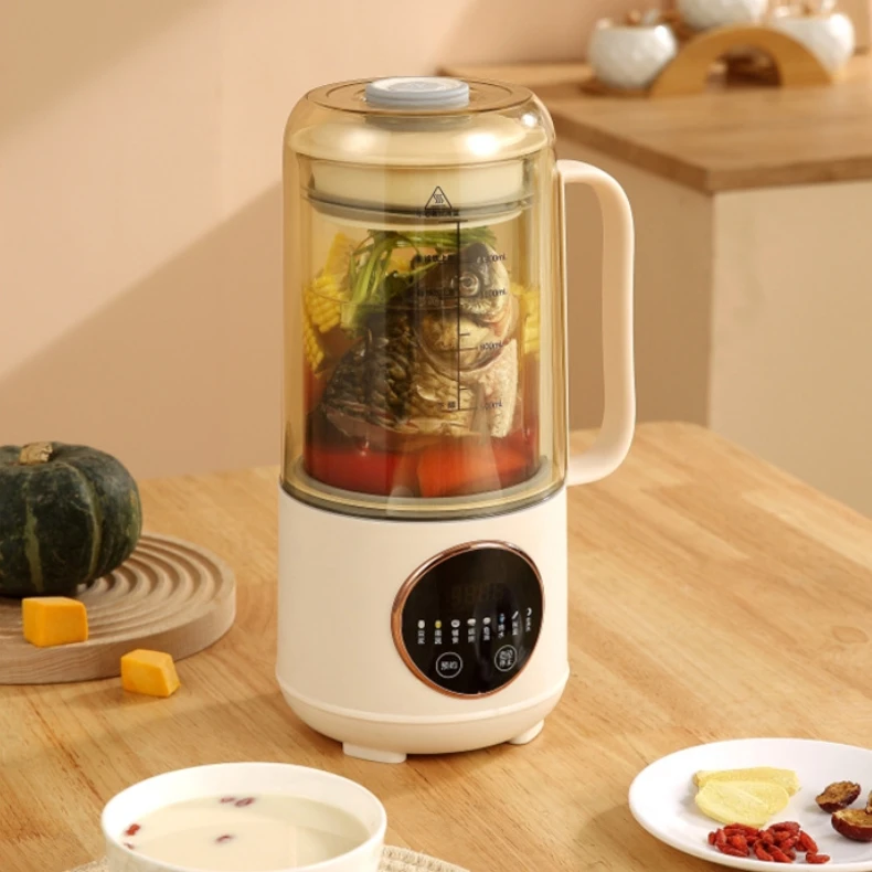 1500ml Glass Soybean Milk Machines 8 Blade Multi Function Soybean Milk Making Machine