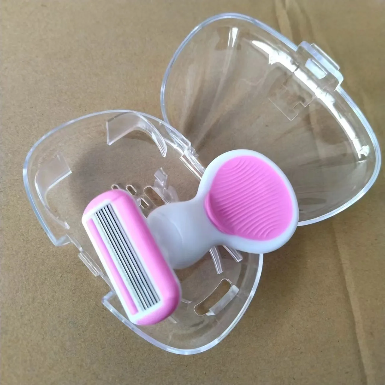 6 Blade Lady Shaving Razor Flexible Floating Head Hair Removal Shaver with a Travel Razor Case