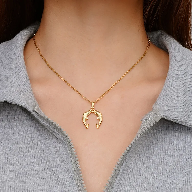 New Fashion Hypoallergenic Stainless Steel Ocean Beach Jewelry Conch Shell Seashell Pendant Necklace