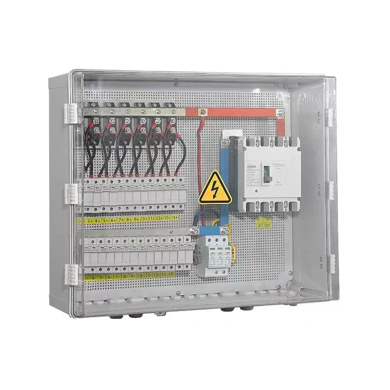 OEM IP66 waterproof dc electric solar related products isolator switch pv combiner box  6 input 1 output for solar system