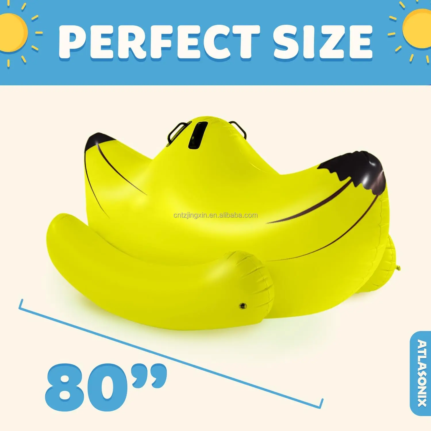 Factory Custom PVC Inflatable Banana Pool Pontoon Adult Kids Large Pool Toys Water Park Summer Party Outdoor Sports