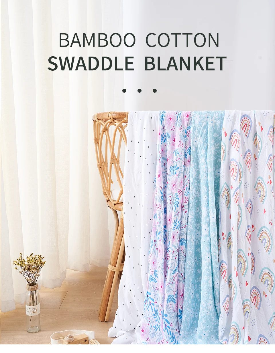 OEM China Wholesale  Bamboo Cotton Muslin Blankets For Kids Soft Washable Reasonable