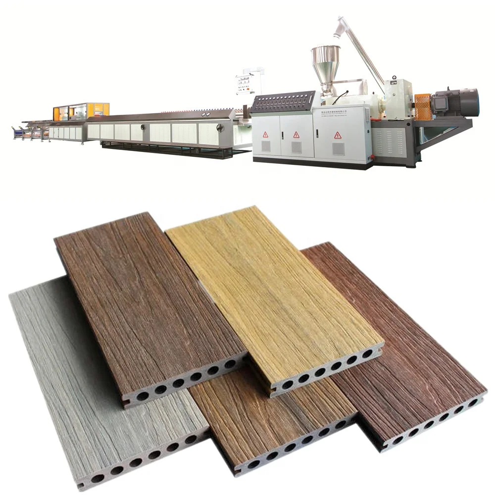PE WPC MACHINE SERIES WPC 3D embossed composite WPC decking extrusion machine