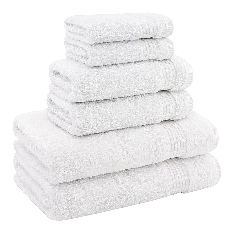 Wholesale Super Soft Highly Absorbent 100% Turkish Cotton 6 Piece Bathroom Bath Towel Set for Luxury Hotel Spa