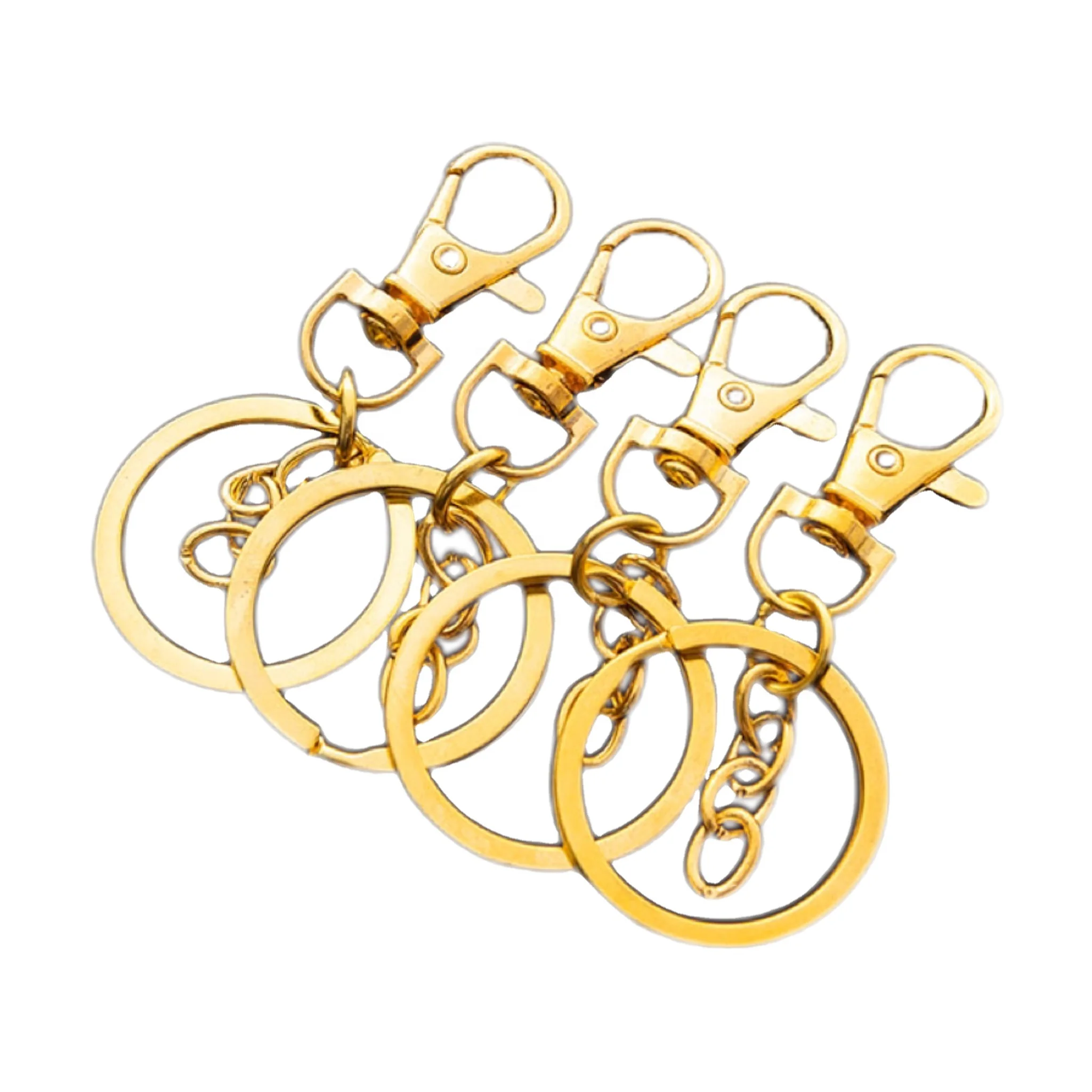 Wholesale 30mm Metal Dog Buckle Key Ring DIY Lobster Clasp Keychain Accessories