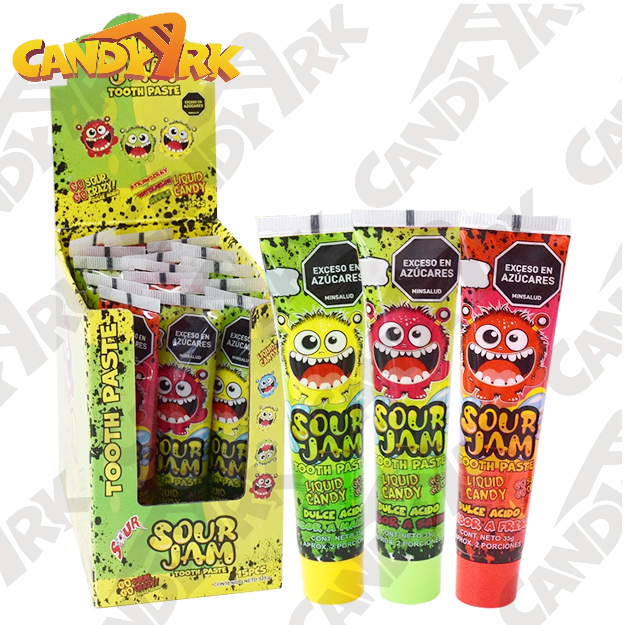 Mini size toothpaste squeeze sour jelly gel jam candy importer