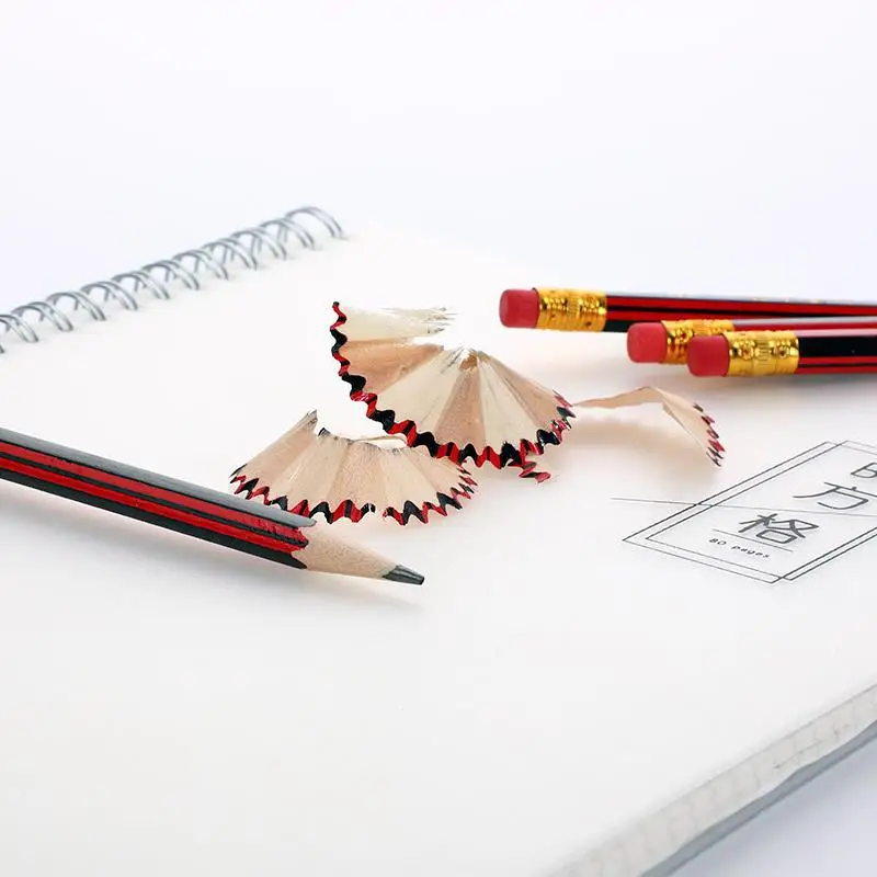 Custom brand color box set packing pencils with gold logo stamped Hb pencils in bulk