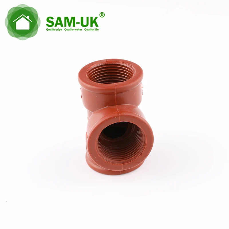 China manufacturing factory wholesale PPH Brown fittings hdpe water supply plastic pipe and fittings tee