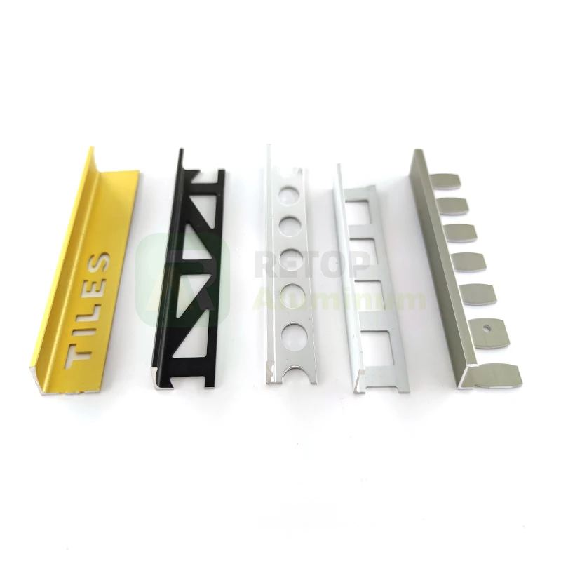 Decoration Customized Ceramic Alloy Accessories Protection Extrusion Metal Corner Edge Round Shape Aluminum Profile Tile Trim