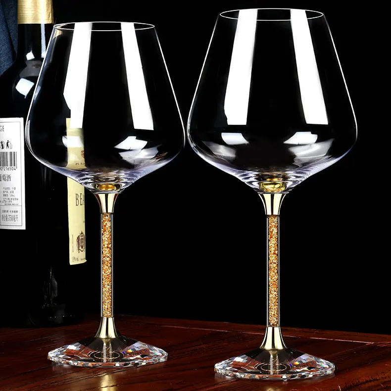 Creative luxury Crystal glass  24k gold foil
